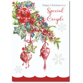 doodlecards Special Couple Christmas Card Decorations Medium Size Christmas Card for Special Couple with Plain Envelope