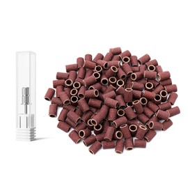 COSLUS Nail Drill Bits Sanding Bands: 101 Pcs Drill Bits for Nails 180 Fine Grit Set Nail File Sanding Bands Professional for Acrylic Nails Dip Powder Gel Manicures and Pedicure