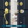 Calzibeno Satin Brass Front Door Handle and Deadbolt Set, Front