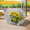 Premium Grill Cover Waterproof Sunflower White Board Vintage Barbecue Cover