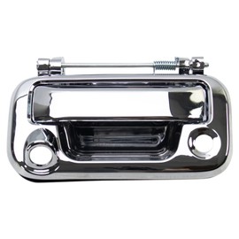 TRQ Chrome Tailgate Handle Compatible with 2008-2014 Ford F-150, F-250, F-350, F-450, F-550 Super Duty & 2008 Lincoln Mark LT