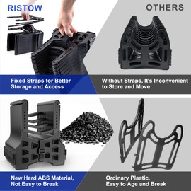 RISTOW RV Sewer Hose Support 10 Feet, 𝐇𝐞𝐢𝐠𝐡𝐭-𝐀𝐝𝐣𝐮𝐬𝐭𝐚𝐛𝐥𝐞 ABS Sewer Hose Support for RV Camper, Easy to Set Up Quick Setup and Collaps Protects and Supports the RV Sewer Hose