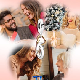 Amieween 925 Sterling Silver Charm for Women Bracelets Necklace Two-Tone Wedding Rings Dangle Charm 5A Cubic Zirconia Valentine Day Gift Charms for Women