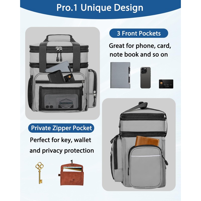 Versatile Expandable Lunch Box - Insulated Cooler Bag for Men