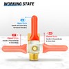 TAILONZ PNEUMATIC 3PCS 1/4 Inch Brass Mini Ball Valve Shut-off