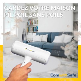 Reusable Pet Hair Roller + Hair Removal Brush - Self-Cleaning Anti-Hair Brush for Clothes, Sofa, Carpet - Washable Magic Dent Catcher - Ideal for Collecting Cats