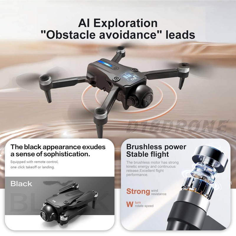 QQCHGOL D18 Drone with Dual Camera for Adults 2K, Foldable