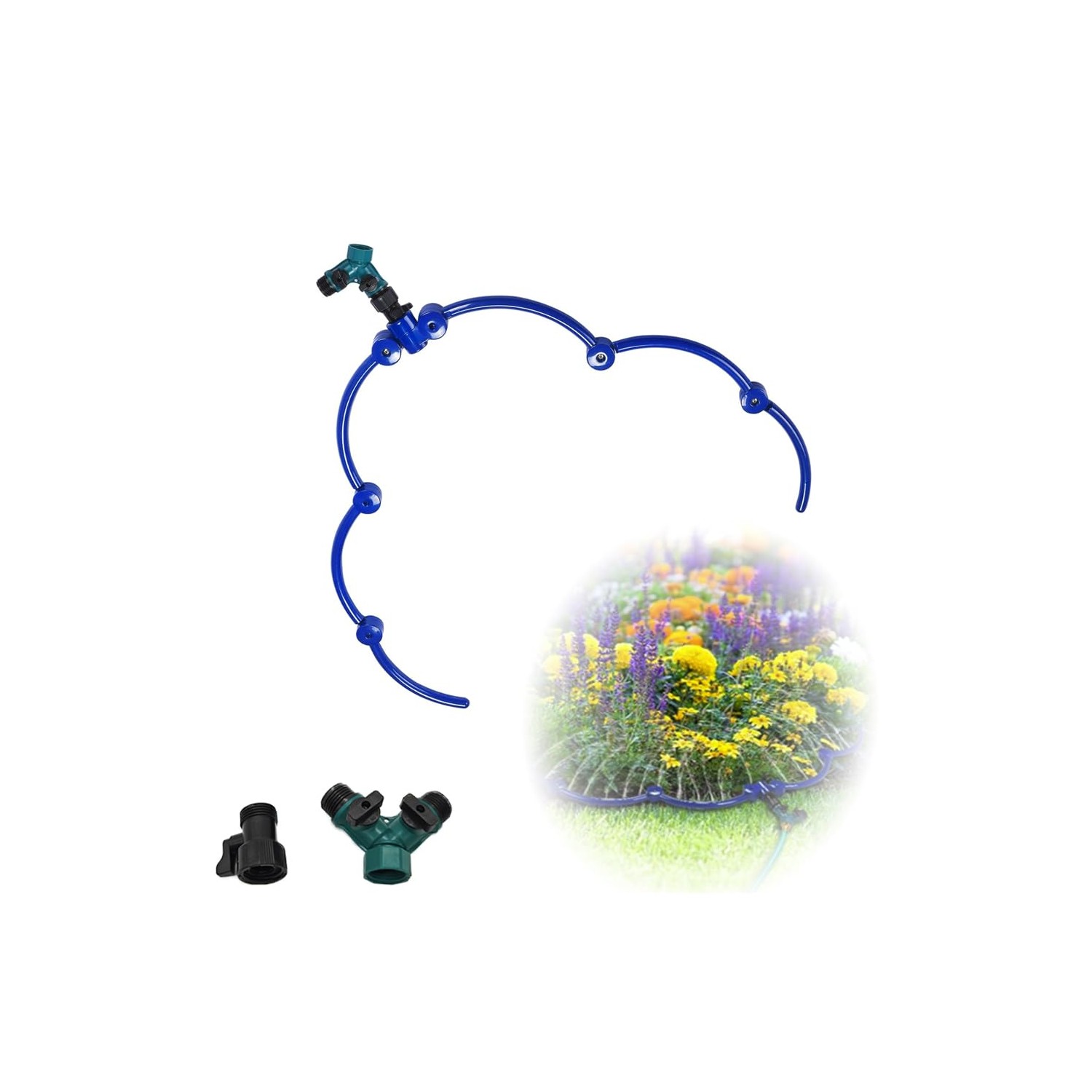 360° Tree Water System, Tree Watering Ring 13 Inch Circle Sprinkler ...