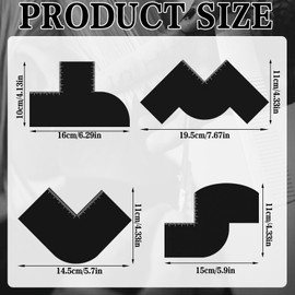 4 Pcs Barber Enhancement Card with Measurement Indicator Function, Barber Accessories Hairline Shaping Tool Supplies, Beard Lineup Tool Good Size Easy to Use