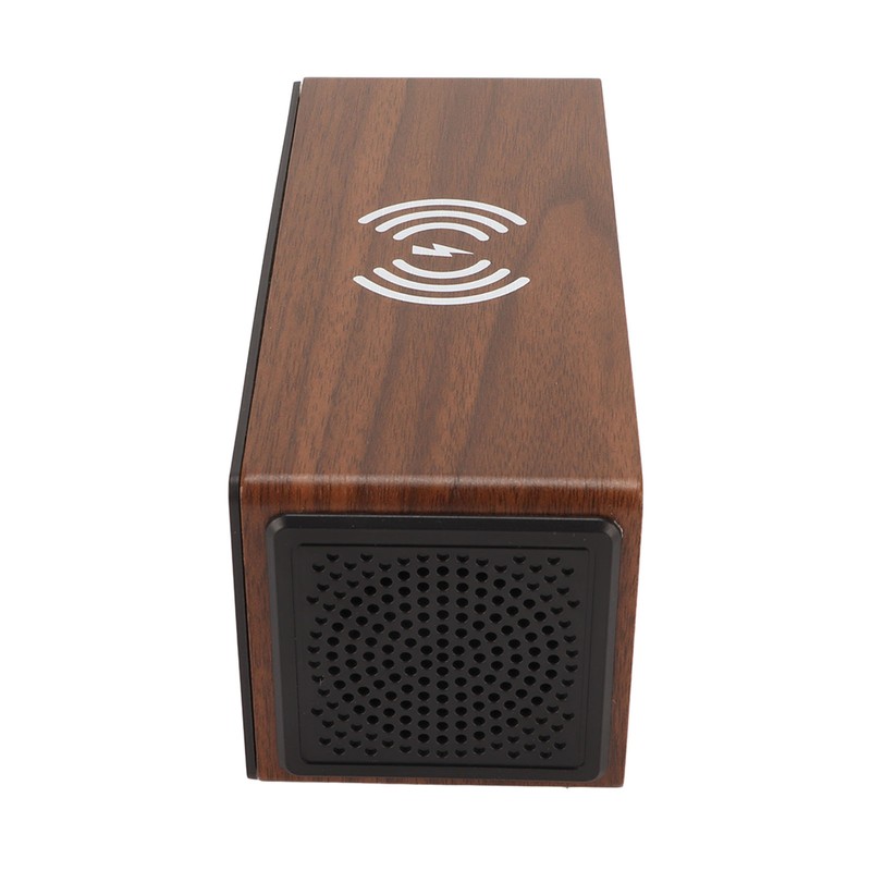 Wooden LED Clock Home Bedroom Brown Digital Alarm Clock with