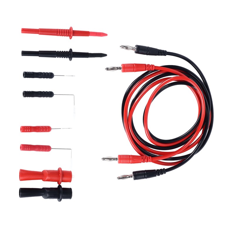 10PCS Set Multimeter Test Leads Kit Universal Black and Red