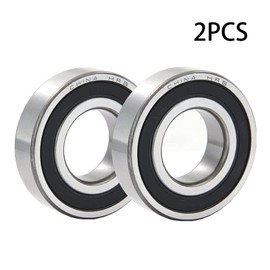 6205-2RZ Bearings, 25x52x15mm Ball Bearing 6205RZ Double Rubber Sealed Shielded Bearing ID 25mm, OD 52mm, Thickness 15mm Deep Groove Ball Bearing for 3D Printer, Scooters Ball Bearing 2pcs