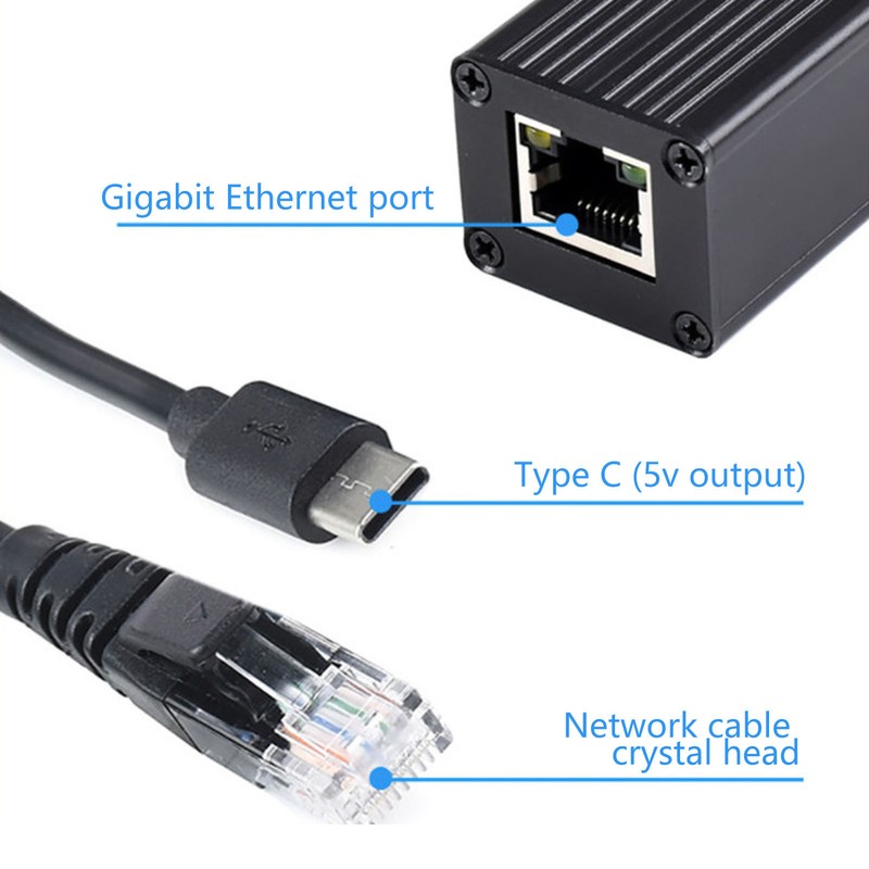 POE Splitter Metal Shell Design 5V 2.5A Type C Interface
