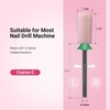 MelodySusie Ceramic Nail Drill Bits, 3/32'' Chamfer Flat Top Large