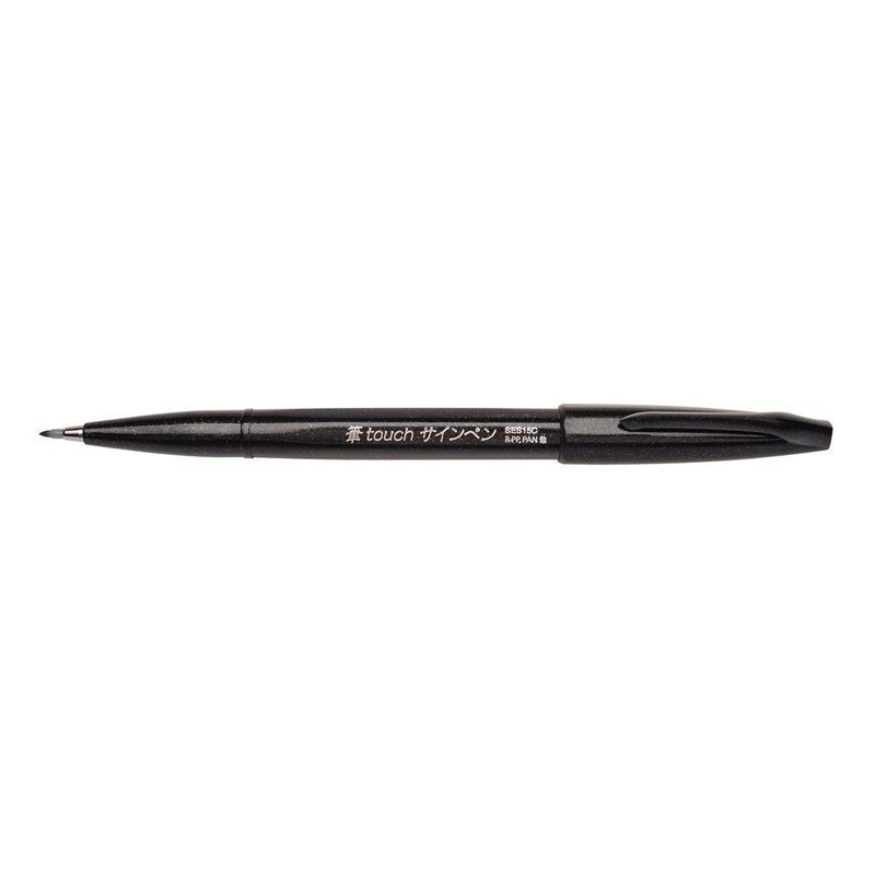Pentel Fude Touch Sign Pen - Black - Pack of
