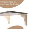 Mcredy 2 PCS Wood Shelf Bracket,7.09 Inch Triangle Wall Mount