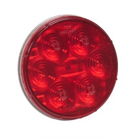 Maxxima M42346R Lightning Red 4" Round Stop Tail Turn Light