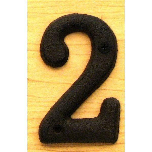 IWGAC Solid Cast Iron Number 2 Home Garden Rustic Cabin