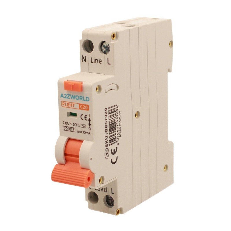 Interruttore Magnetotermico Differenziale 20A C20, Tipo AC Curva C, 1P+N
