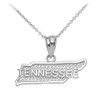 Tennessee US State Map Pendant Necklace in 925 Sterling Silver,