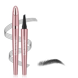 KBRPEY Microblading Eyebrow Pencil with 4 Fork Tips, Waterproof, Sweat-Resistant, Smudgeproof, Long-Lasting Eyebrow Pencil, Creates Natural Eyebrows, Drying