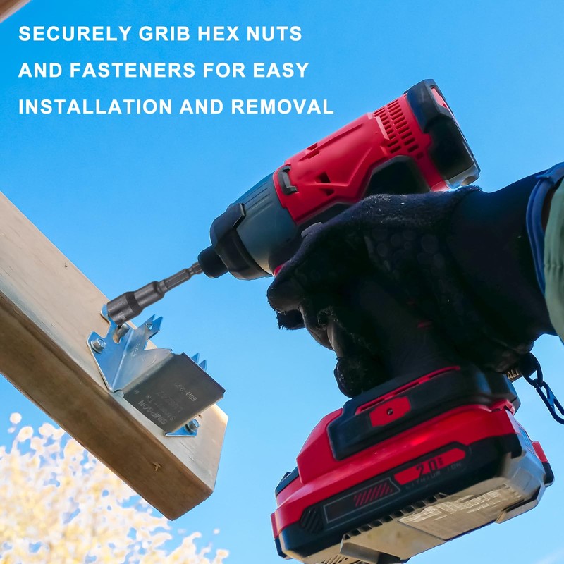 sourcing map 2pcs Magnetic Nut Driver 19mm Hex Drive Socket