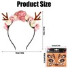 Antlers Headband,Christmas Deer Antlers Headband with Deer Face Stickers Reindeer