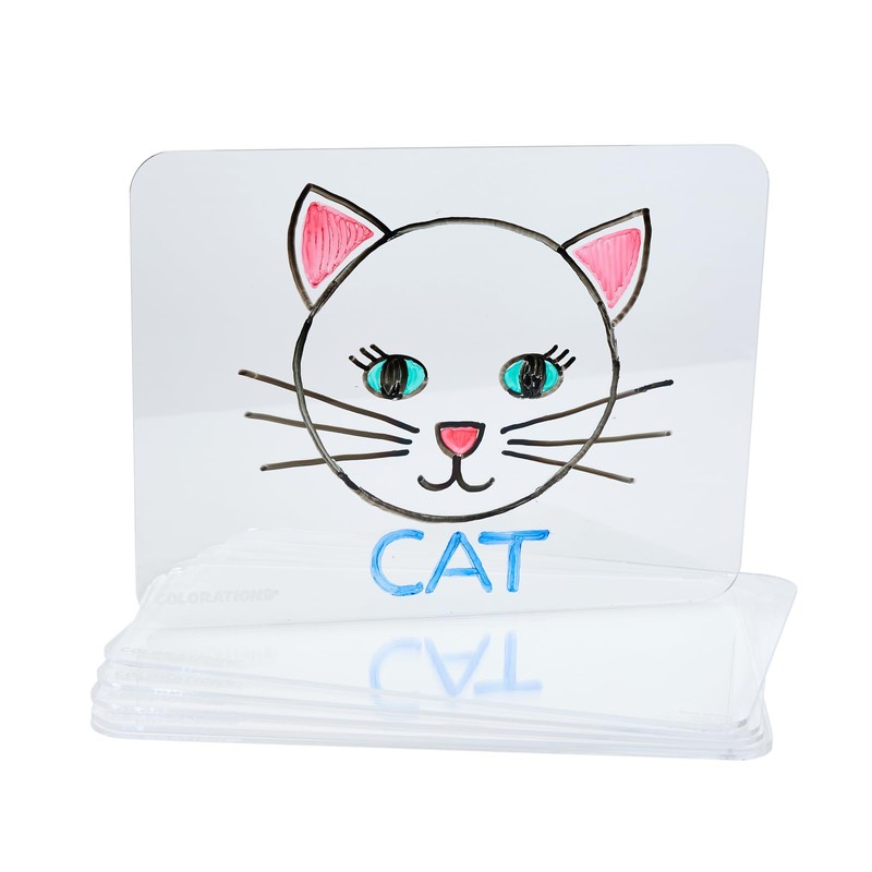 Colorations Acrylic Lap Boards- Set of 6