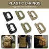 6 Pack 2.12“ Tactical Locking D Ring Plastic Carabiner Backapck
