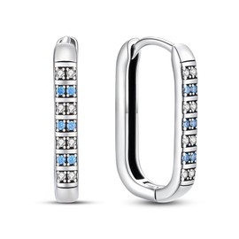 KUNSIR Silver Earrings for Women Earrings, 1 Pair 925 Sterling Silver Stud Earrings, Hypoallergenic for Women and Girls EAR3, Silver, Cubic Zirconia