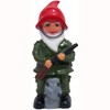 Rakso Soldier Gnome, 19", Large UV Resistant Lawn Ornament