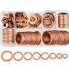 MuHize Copper Washers Kit 150PCS 8 Sizes - Metric Sealing