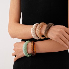 Chunky Acrylic Bracelet for Women,Vintage Candy Color Adjustable Bracelet Statement Irregular Geometry Wrist Bangle Classic Fashion Jewelry, Large, Alloy Steel, no gemstone