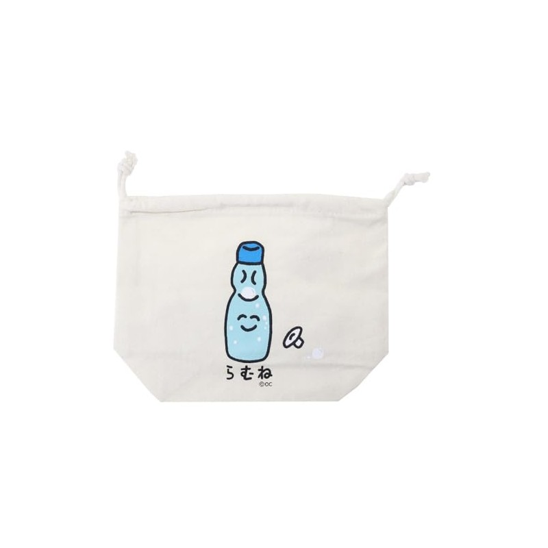 Oekaki Series [Drawstring Bag] Gusseted Kinchaku/Ramune