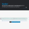 hedue® selbstklebendes Maßband 1 m X111 - Massband selbstklebend ,von