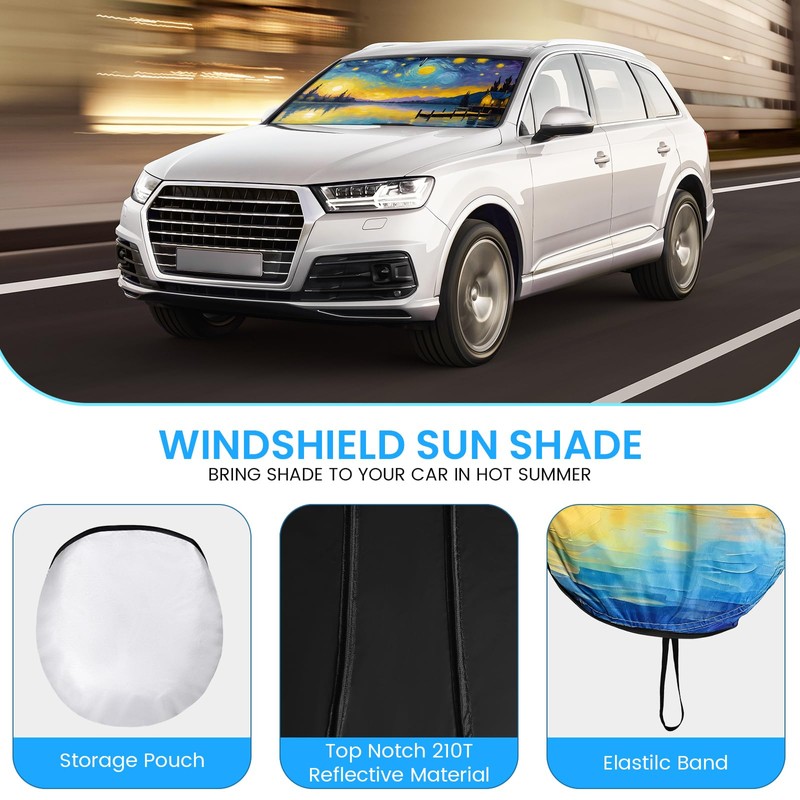 Car Windshield Sun Shade - Reflector Sunshade Offers Ultimate Protection