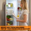 10-Pack Clear Flat Breast Milk Freezer Storage Organizer - 7.4"x5.1"