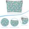 iapodiad Cosmetic Bag Abstract Flower Makeup Bag,Waterproof Small Mini Portable