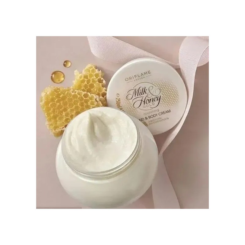 Crema Para Cuerpo Y Manos Con Leche Y Miel -