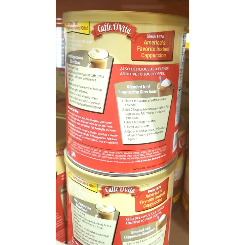 D'VITTA 2 PACK CAFFEE D'VITA MOCHA CAPPUCCINO 4 POUNDS EACH