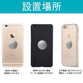 XCTC Metal Plate, Magnetic Plate, For Car Holder, Smartphone, Ultra Thin, Strong, Stylish, White, 1.4 inches (3.5 cm), Round 10 Sheets (Type 4)