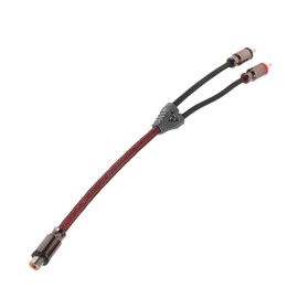 FUNOMOCYA Car Audio RCA Cable Dual RCA Power Amplifier Wire Stylish Mesh Design Durable Construction for Speakers Reliable Signal Transfer for Enhanced Sound