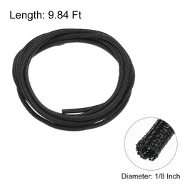 MECCANIXITY Cord Sleeve Cable Organizer 9.84 Ft - 1/8 Inch Wire Cover Protector for USB Cable TV Video Under Desk Wire Management