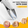 BEZOX Nail Clippers for Seniors Thick Toenails with Straight Blade