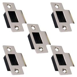 Strike Plate Satin Nickle Latch Door Frame + Dust Box + Matching Screws (5)