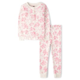 Gymboree,Unisex Kids,Gymmie Cotton Pajama Sets, Big Kid, Toddler, Baby,White Floral,4T