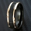 Magnificent 8mm Rose Gold Tungsten Carbide Band Ring with Notched