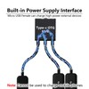YACSEJAO USB C to Dual USB Adapter ，USB Type-C Male