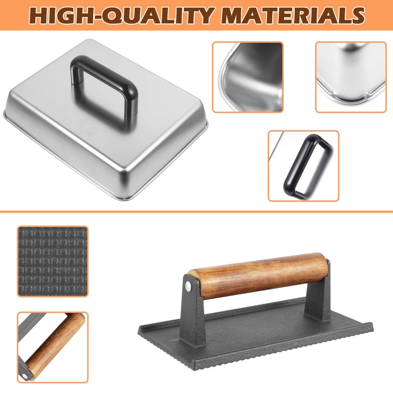 14 Inch Rectangular Melting Dome & Grill Press Kit for