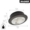 WAGNER ROLLER-MINI Swivel Castor / Countersunk Roller Diameter 27 mm,